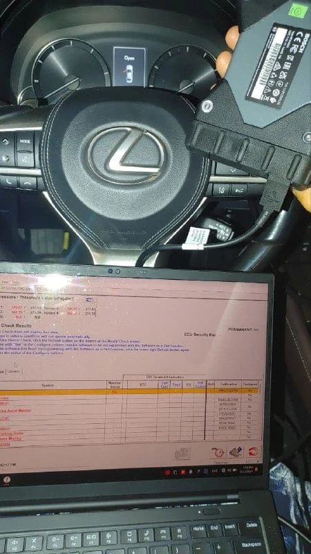 Интерфейс на диагностика на Lexus